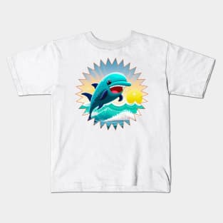 Dolphin jumping Kids T-Shirt